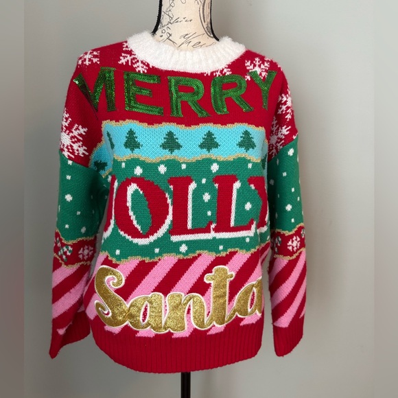 Festive Red and Green Christmas Sweater - Picture 4 of 6